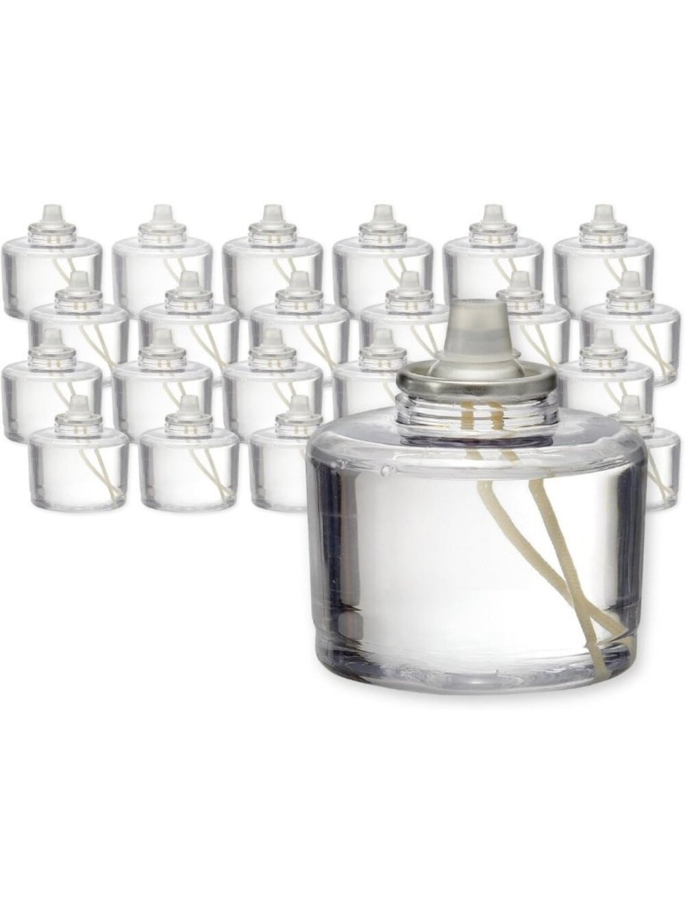 36-Hour Disposable Liquid Candles for Votive Holders - 24 Clear Tealights